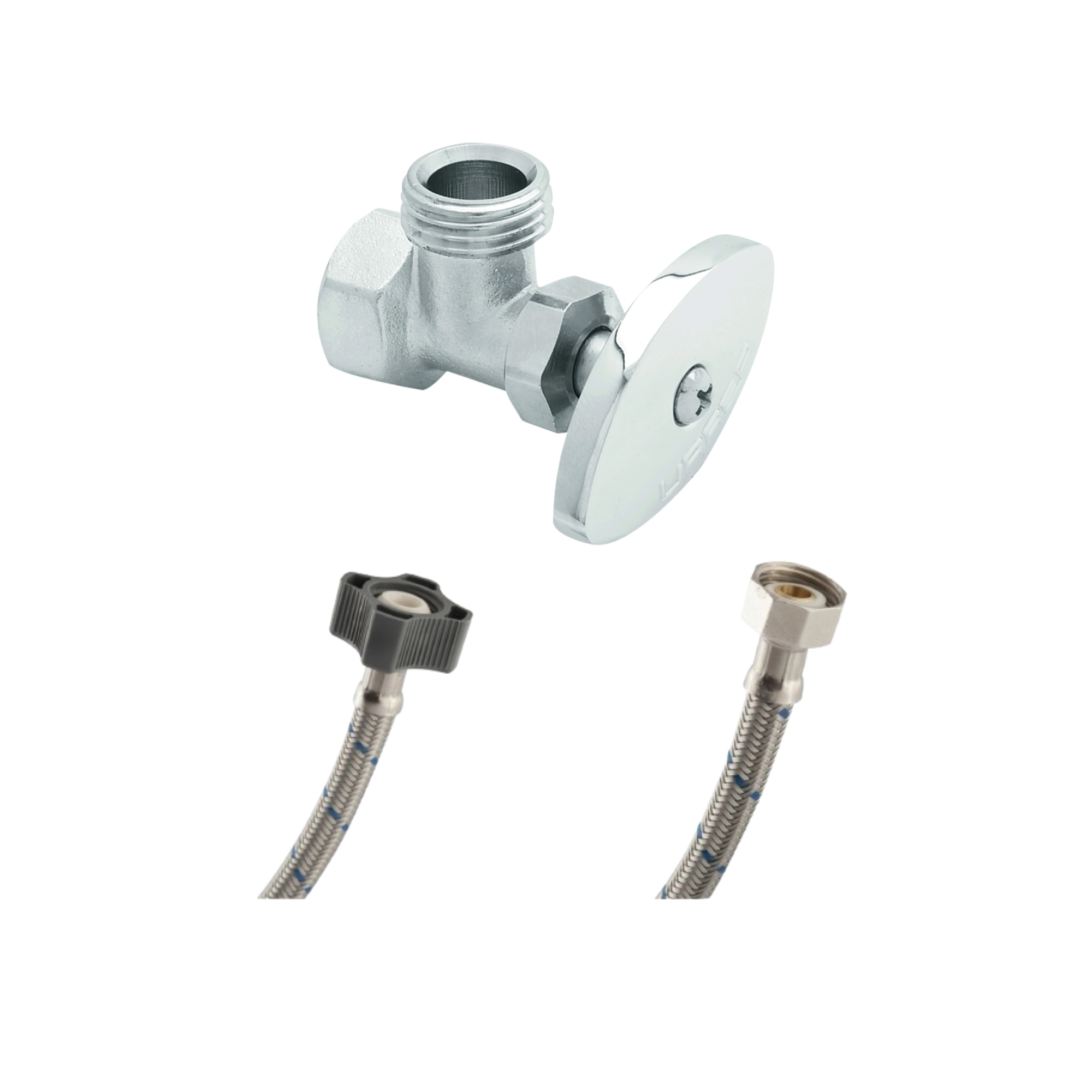 Kit de reparación Urrea para lavabo con manguera y válvula angular, modelo KL40, Manguera Para Lavabo