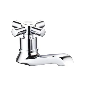 Llave Individual Ecológica DICA para Lavabo con Maneral de Cruceta Cromo, modelo 4244IN, Llaves Individuales Lavabo, Frega...