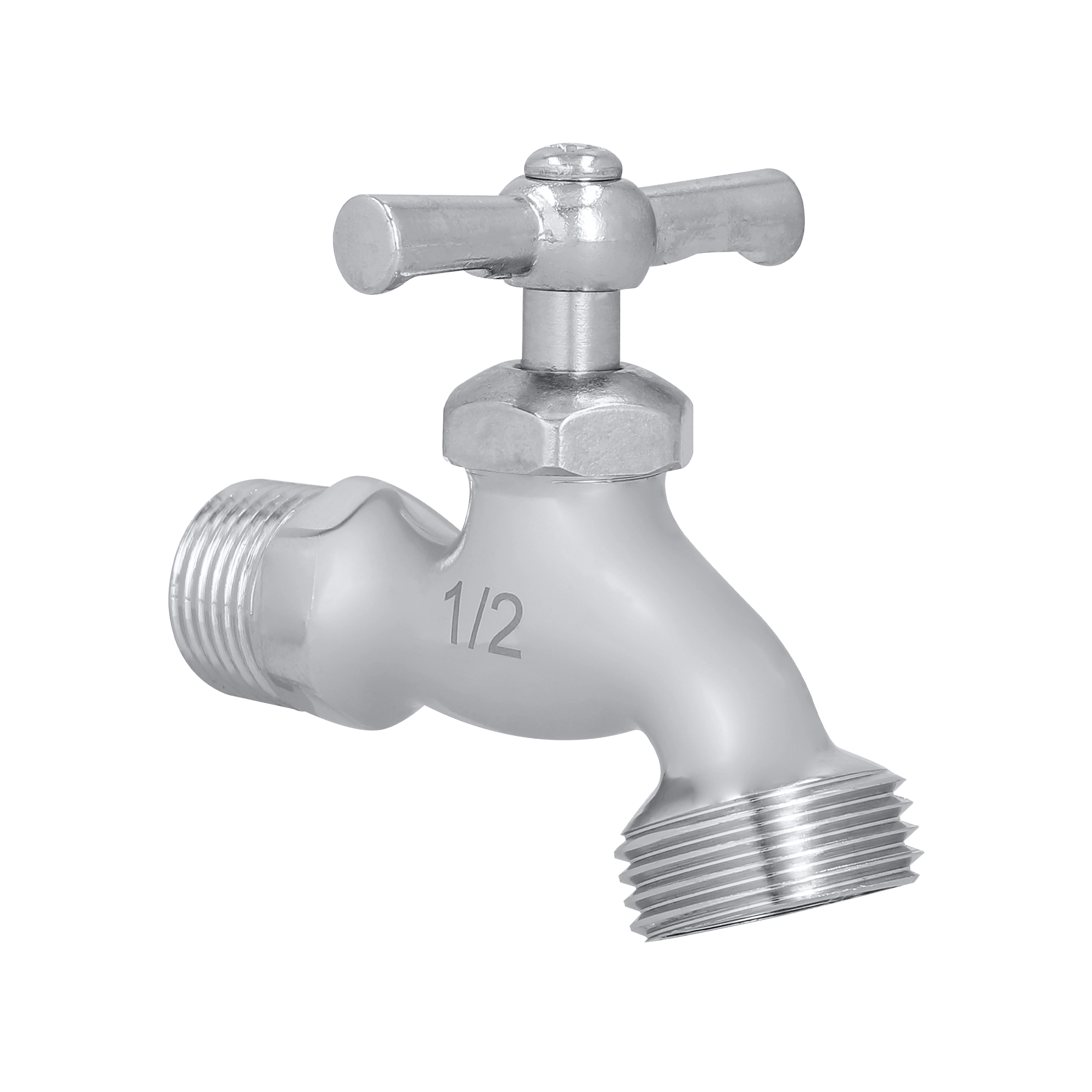 Llave para Manguera Cromada DICA 1/2", modelo 4019C, Valvulas