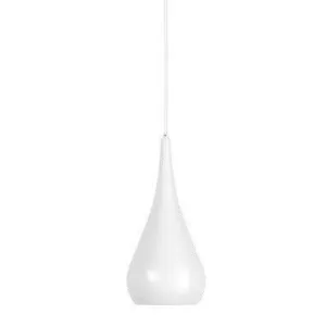 Luminario colgante interior Ø 17 cm x H 120 cm color blanco / detalle negro marca Maxxi modelo CL7003B