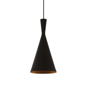 Luminario colgante interior Ø 19 cm x H 120 cm color negro / interior dorado marca Maxxi modelo CL7006N