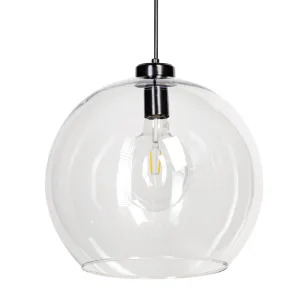 Luminario colgante interior Ø 40 cm x H 120 cm color negro / vidrio transparente marca Maxxi modelo CL7031NTRA