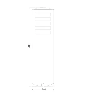 Luminario de exterior para jardín exterior 15 cm x H 60 cm color [no disponible] marca Maxxi modelo JR002