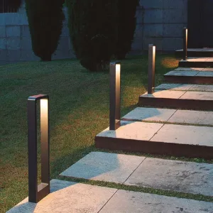 Luminario de exterior para jardín exterior 16 cm x 57 cm x H 60 cm color negro marca Maxxi modelo JR014NLED30