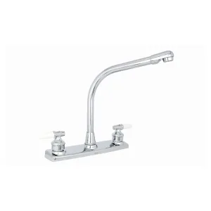 Mezcladora Dica 8" para fregadero cromo cuello alto