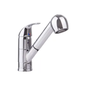 Monomando Dica para fregadero con nariz retráctil acabado cromo, modelo 4081, Monomando Fregadero