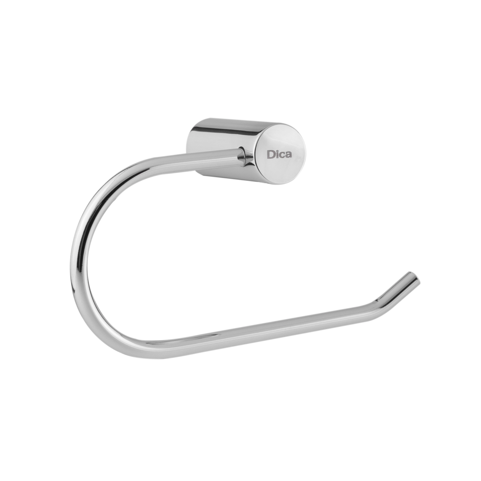 Portarrollo Dica sin cubierta tipo semiempotrar acabado cromo, modelo 1517, Accesorios Para Baño