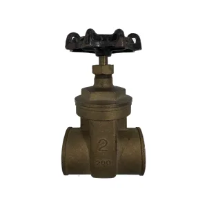 Válvula de compuerta soldable Dica de 2 pulgadas en bronce, modelo 694.51, Valvulas