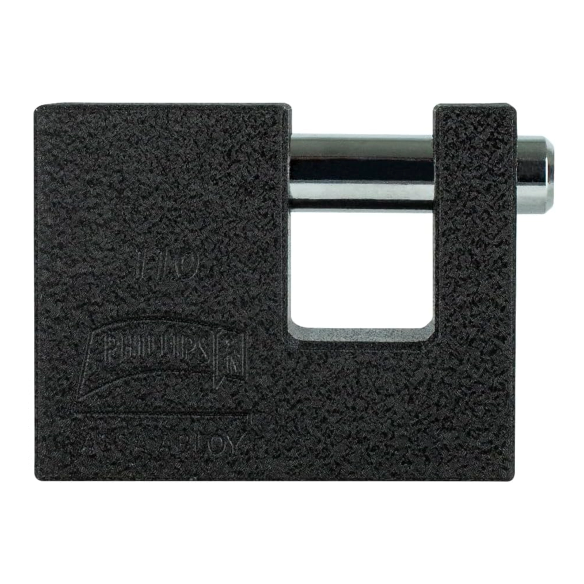 Candado Phillips 110 negro de hierro para cortina metálica