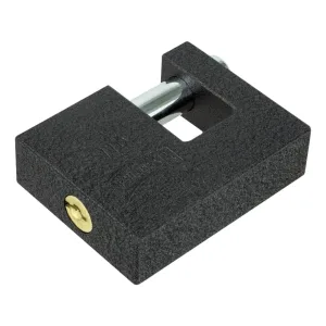 Candado Phillips 110 negro de hierro para cortina metálica