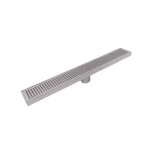 Coladera lineal Dica de 60x10cm acero inoxidable con rejilla, modelo CL60R, Coladera