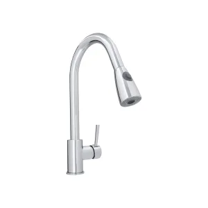 Monomando Dica ecológico para fregadero con nariz retráctil acabado cromo, modelo 4082, Monomando Fregadero
