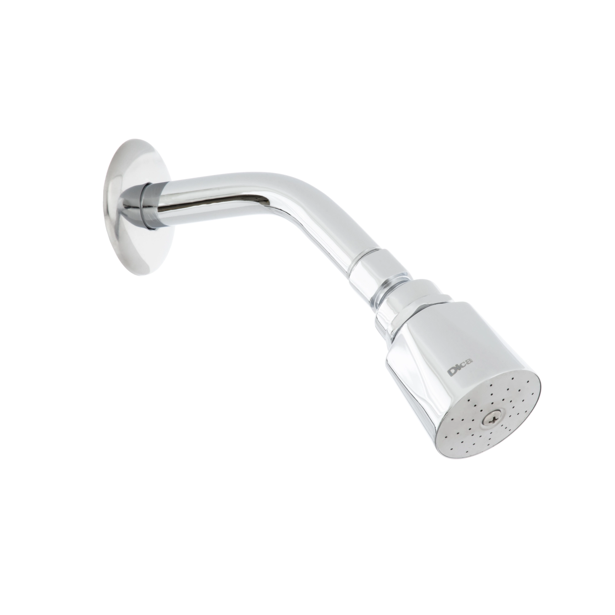 Regadera Dica de 2 pulgadas con brazo y chapetón acabado cromo, modelo 4501B, Regadera Para Baño