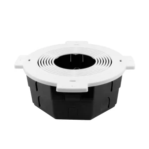Bote integral Poliflex de 10 cm con tapa, color negro, modelo KP-BOIN10-30 para luminarias tipo spot