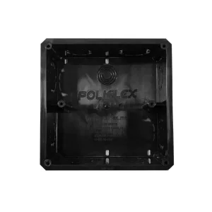 Caja de registro Poliflex negra de 1 pulgada con tapa, modelo KP-CANE1-40
