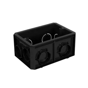 Chalupa negra Poliflex KP.CHANEG.100 de 4x2" en PEAD con postes aislados