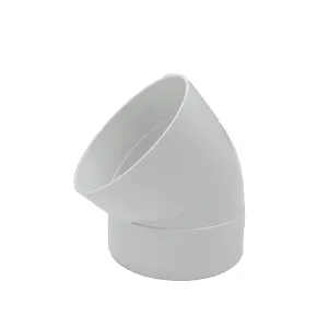 Codo de PVC sanitario de 4 pulgadas (110 mm) a 45° marca KYO modelo CS11045, unión campana x campana