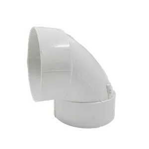 Codo de PVC sanitario KYO de 3 pulgadas (75 mm) a 90° con unión campana x campana, código CS07590