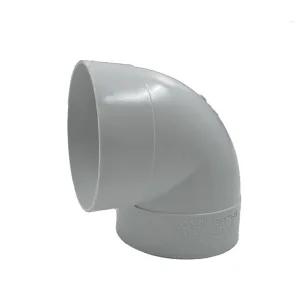 Codo de PVC sanitario de 4 pulgadas (110 mm) a 90° marca KYO modelo CS11090 con unión campana x campana