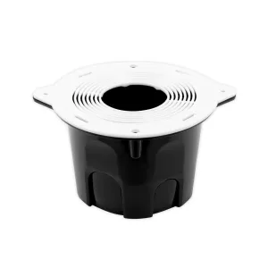 Micro bote Poliflex KP-MICBOT-30 de 10 cm de diámetro con tapa para luminarias empotradas
