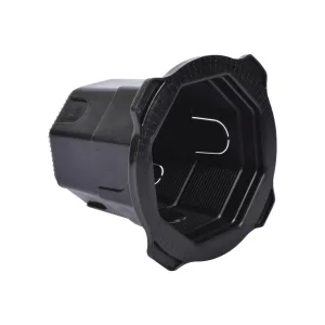 Mini bote integral Poliflex KP-MINBOT-60 de 100 mm en polietileno negro para lámparas halógenas y LED