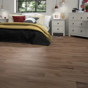 Piso cerámico Lamosa Madera Congo Miel 18x55 cm acabado mate diseño madera
