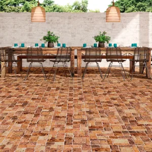 Piso cerámico Rocce FD Mix 44x44 cm Lamosa LROCNUE14HX de diseño rústico multicolor