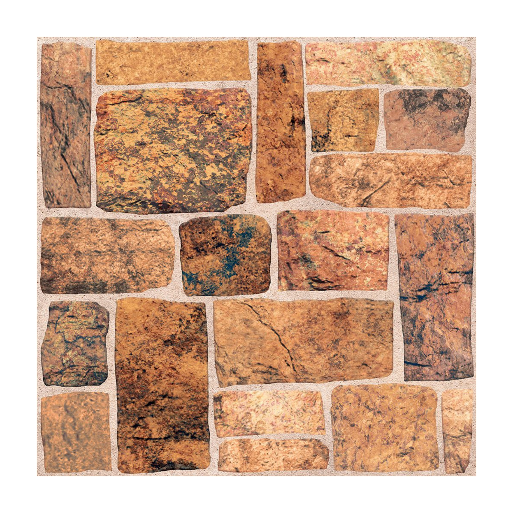 Piso cerámico Rocce FD Mix 44x44 cm Lamosa LROCNUE14HX de diseño rústico multicolor