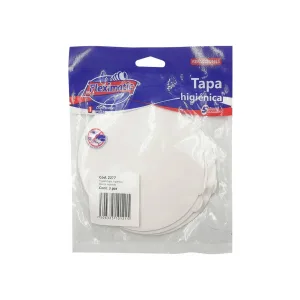 Tapa higiénica redonda blanca de PVC flexible Fleximatic 2277 para coladera de baño